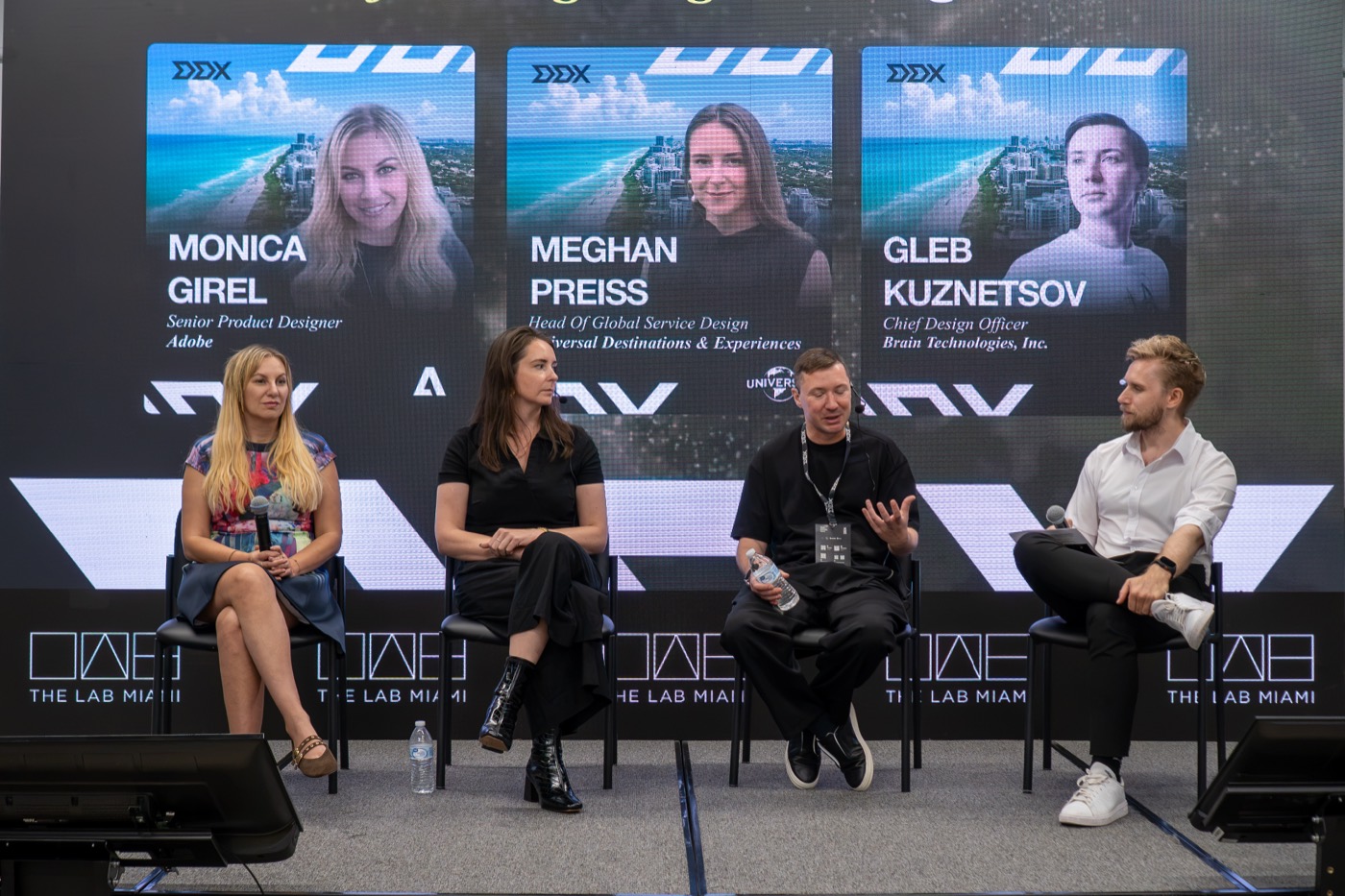 Monica Girel, Meghan Preiss and Gleb Kuznetsov on the agentic-design panel