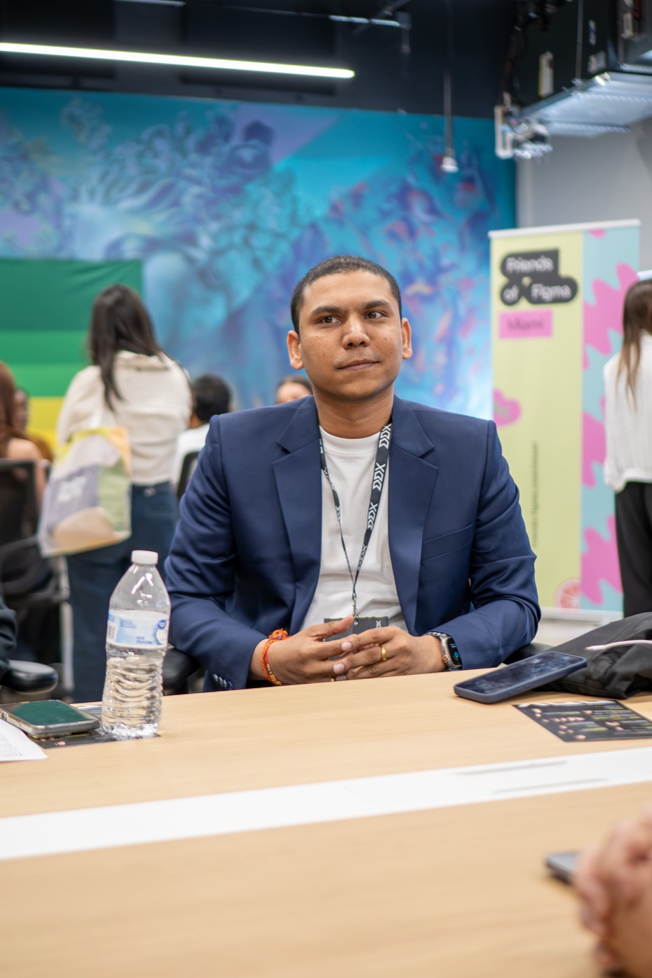A table talk host at the Friends of Figma corner